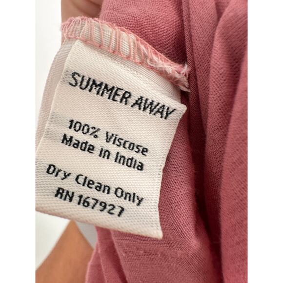 ANTHROPOLOGIE Summer Away Carolina Red Pink Midi Dress // M - Picture 12 of 12